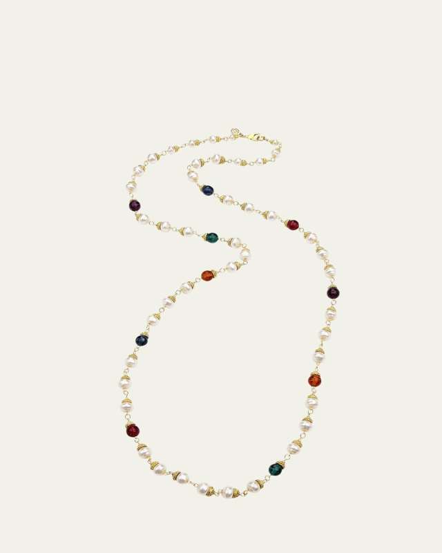 Multicolor Long Beaded Necklace